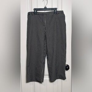 Pantology Womens Striped Wide Leg Cropped Pants/Capris Size 12